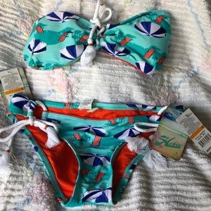 Hobie size small aqua bikini new